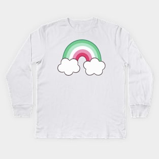 Abrosexual rainbow Kids Long Sleeve T-Shirt